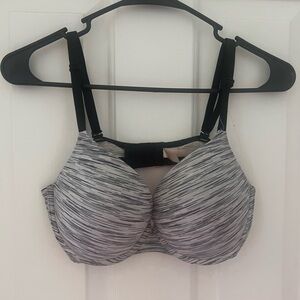 PINK - Gray and Black T-Shirt Bra